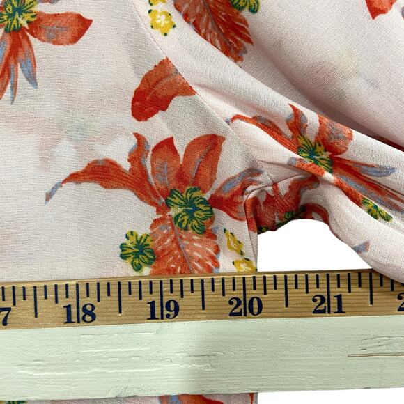 Collective Concept Stitch Fix Floral Button Up Blouse Medium Petite - Picture 4 of 8